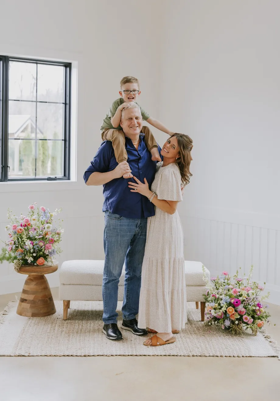 Dr. David Maish with his wife Ashley and son James