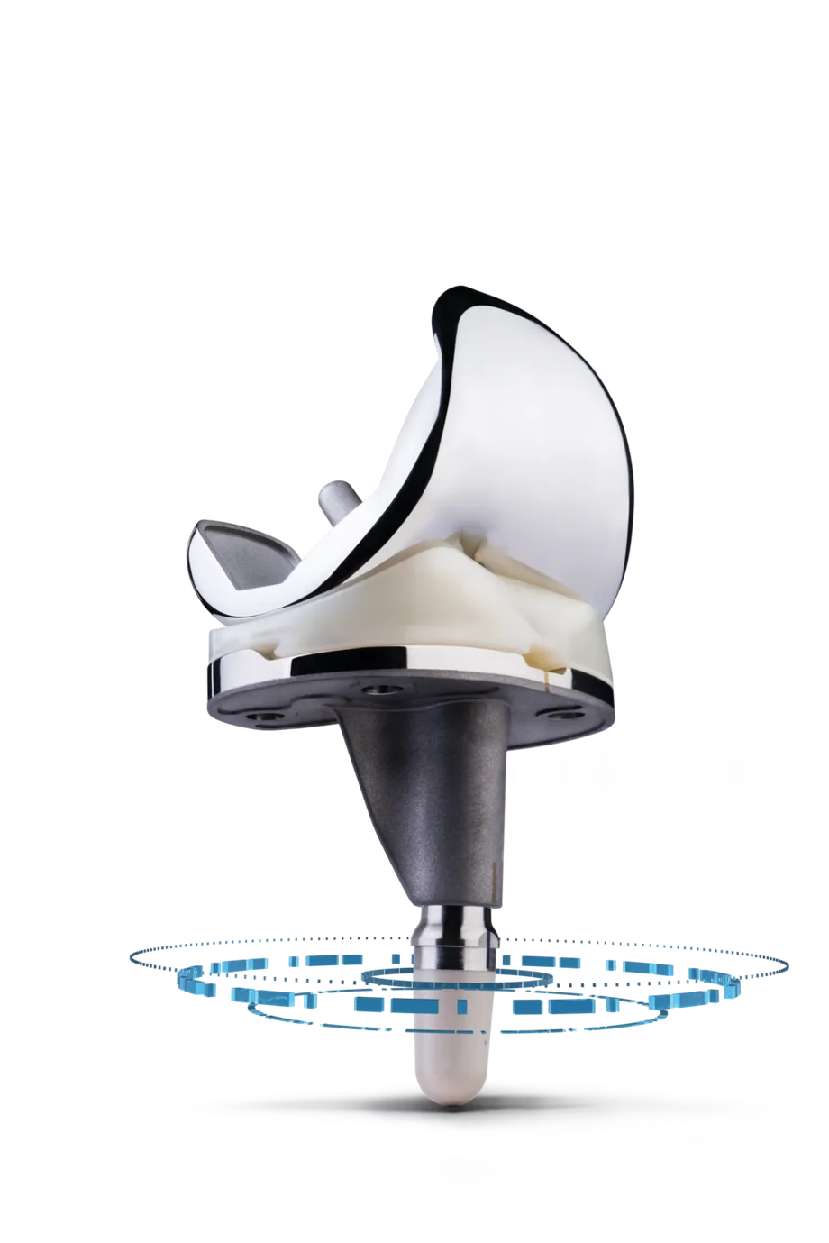 The Persona IQ smart knee implant with its smart stem